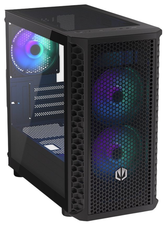 Endorfy Signum M30 ARGB Skříň,Middle tower,microATX,bez zdr.,2×USB 3.0,1×USB-C,3×120mm ARGB vent.,mesh panel,bočnice z tvrz. skla