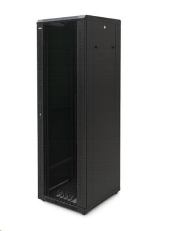 OCRACK 19" OCC-42U-66S rozvaděč stojanový 42U/600x600 skleněné dveře - černý