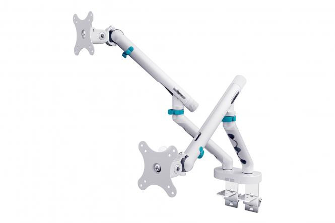 Digitus držák na dva monitory 2x 35"/10 kg, mechanická pružina, VESA: 75x75, 100x100, bílý