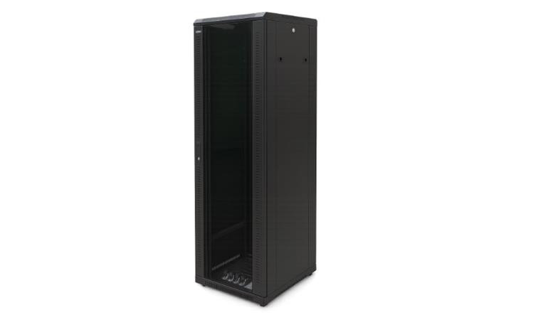 OCRACK 19" OCC-42U-61SBK rozvaděč stojanový 42U/600x1000 skleněné dveře - rozloženo