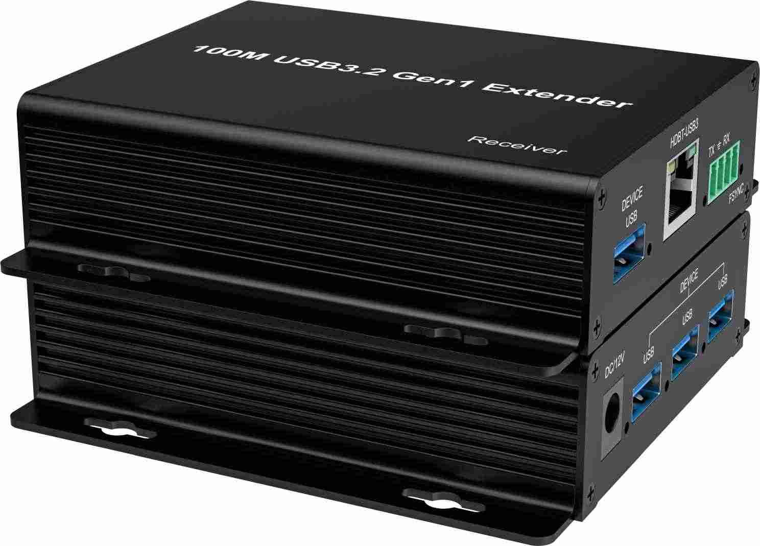 PremiumCord 4-port USB 3.2 5Gbps extender po Cat5/Cat5e/Cat6 do 100m