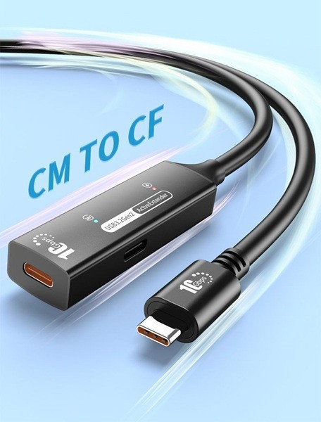 PremiumCord USB-C 3.2 Gen 2 repeater a prodlužovací kabel Male-Female, 10Gbps Aluminium 7m