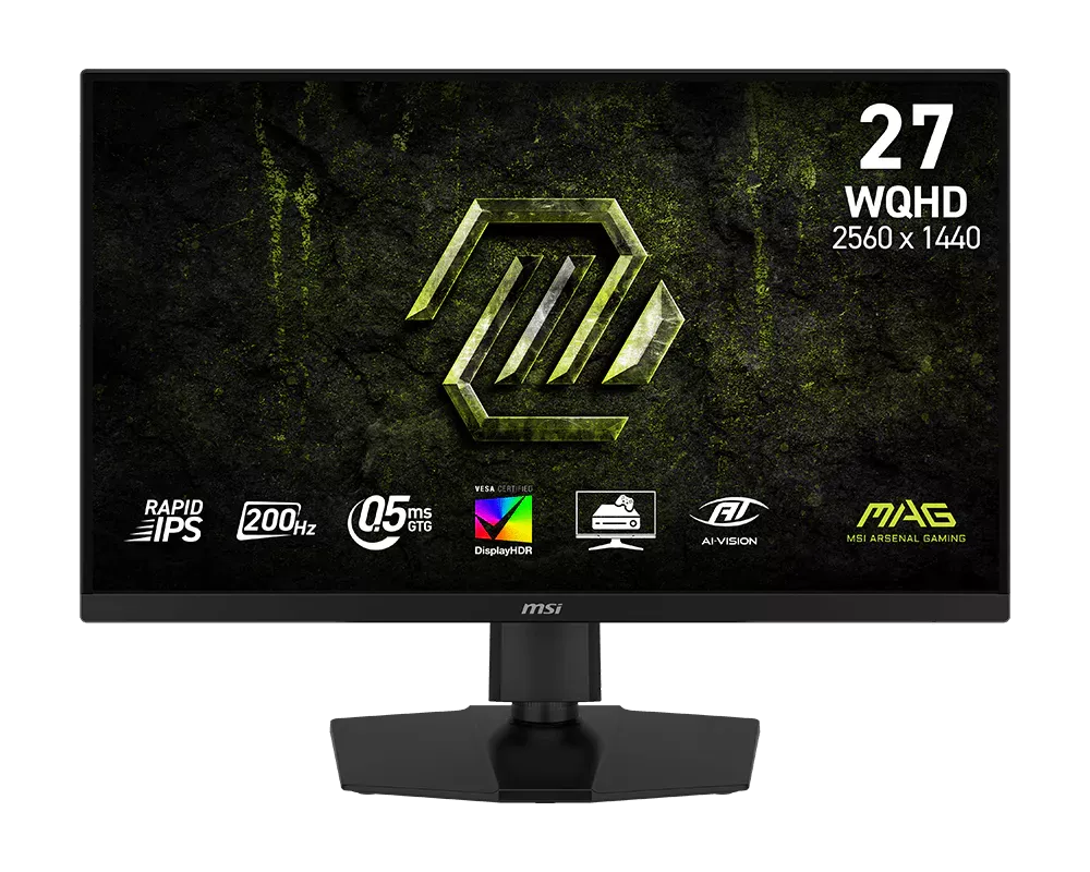 MSI Gaming monitor MAG 274QPF E20,27" Rapid IPS/2560x1440(WQHD)/200Hz/0,5ms/2xHDMI/DP/USB-C/Výšk. nastavitelný/Pivot