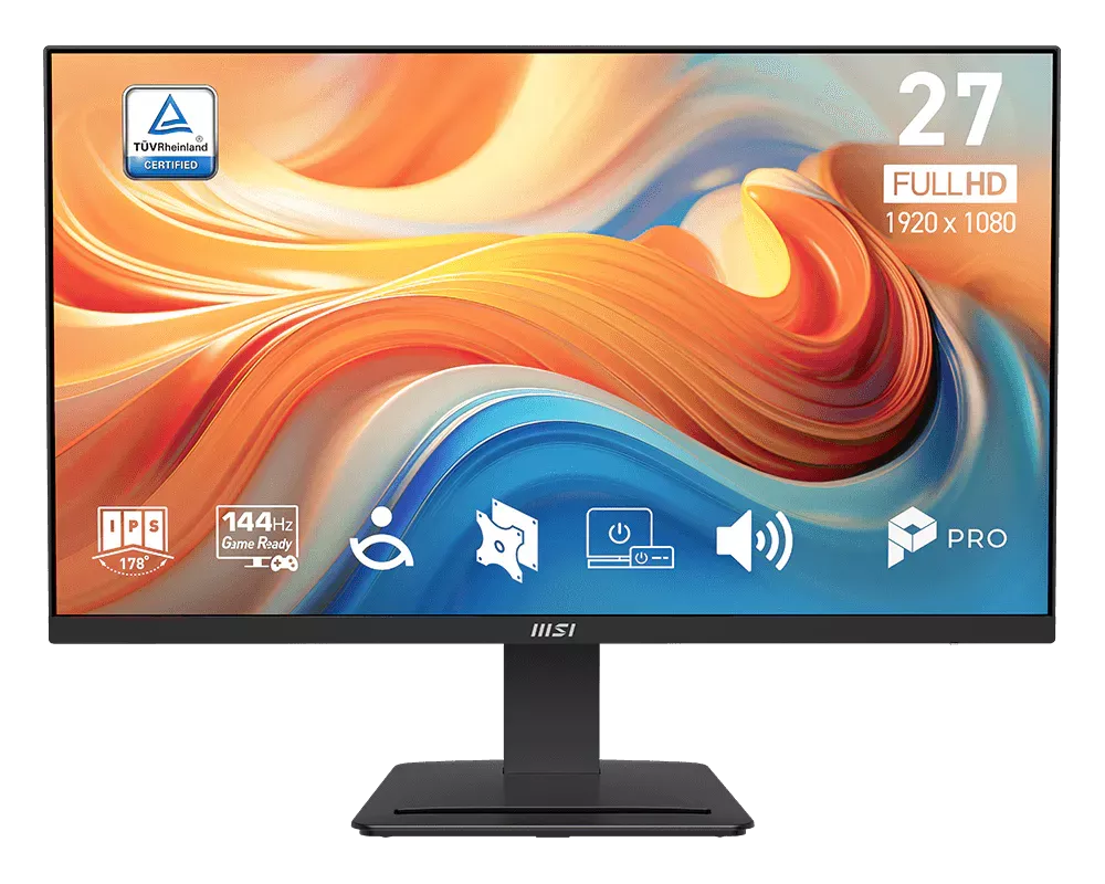 MSI monitor PRO MP273 E14A, 27" IPS/1920 x 1080(FHD)/144Hz/1ms/DP/HDMI/D-Sub/černá