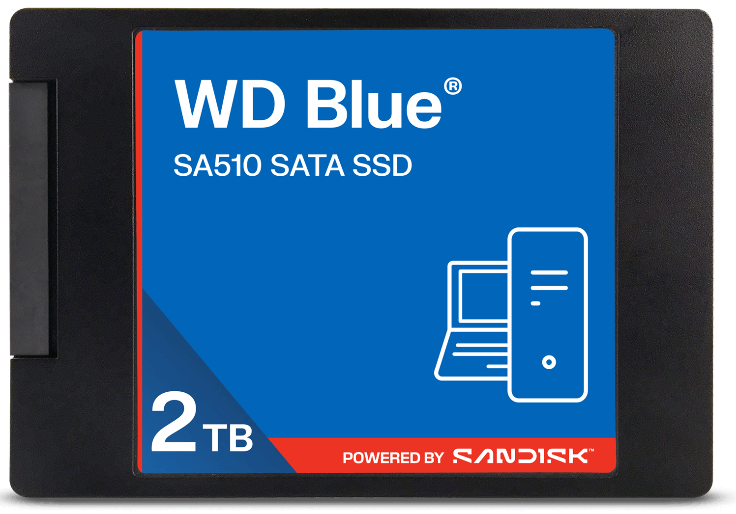 WD BLUE SSD 3D NAND WDS200T5B0A 2TB SA510 SATA/600, (R:560, W:520MB/s), 2.5"