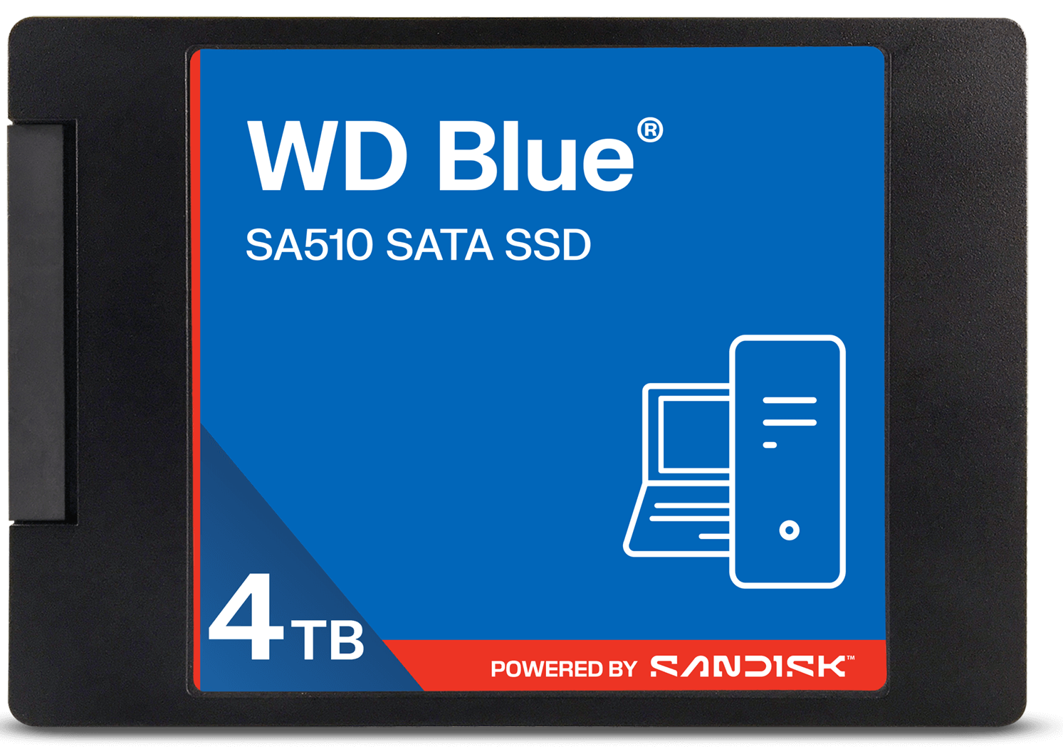WD BLUE SSD 3D NAND WDS400T5B0A 4TB SA510 SATA/600, (R:560, W:525MB/s), 2.5"