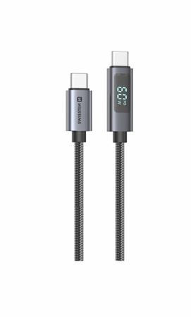SWISSTEN LCD KABEL USB-C / USB-C 1,5 M ČERNÝ