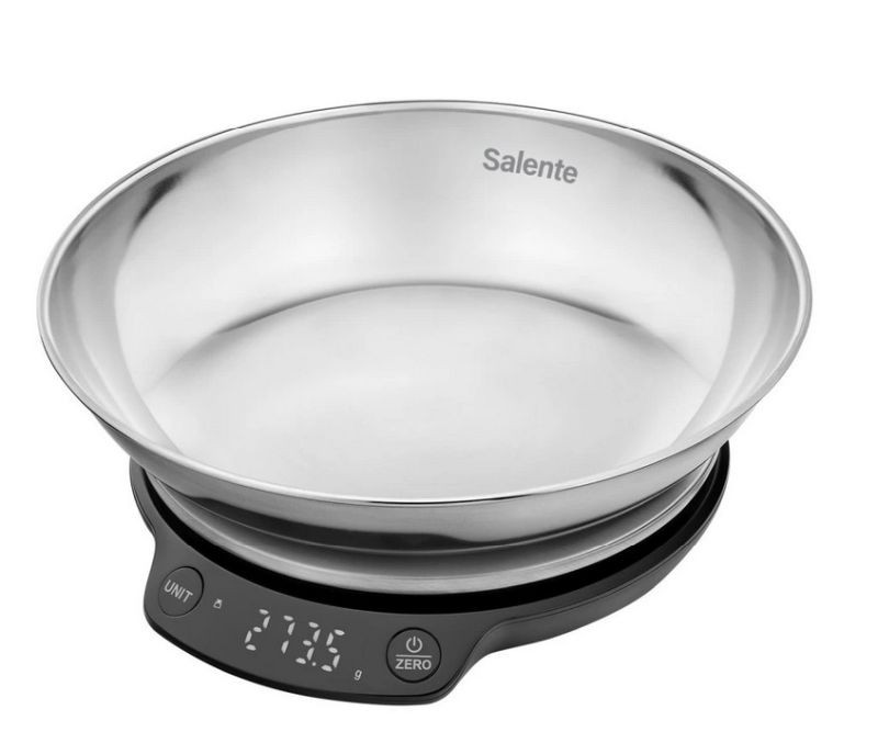 Salente Rimare, kuchyňská váha, 5 kg, nerezová mísa, černá/nerez