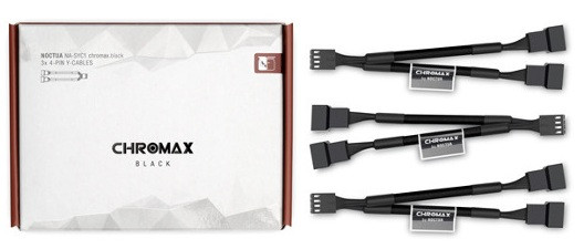 Noctua NA-SYC1.black,  3x, 4-pin ventilátor, černá