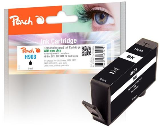 PEACH kompatibilní cartridge HP No. 903, černá, T6L99AE, 11ml OEM chip