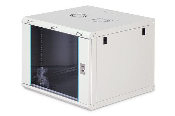 DIGITUS DN-37106 Nástěnná skříň 9U, Dynamic-N, 19", 600x600mm, nesmontovaná, šedá (RAL 7035)