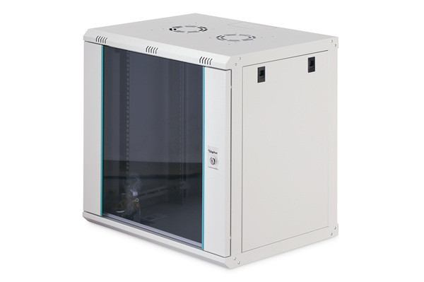 DIGITUS DN-37108 Nástěnná skříň 12U, Dynamic-N, 19", 600x450mm, nesmontovaná, šedá (RAL 7035)
