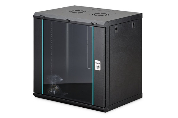 DIGITUS DN-37109 Nástěnná skříň 12U, Dynamic-N, 19", 600x450mm, nesmontovaná černá (RAL 9005)
