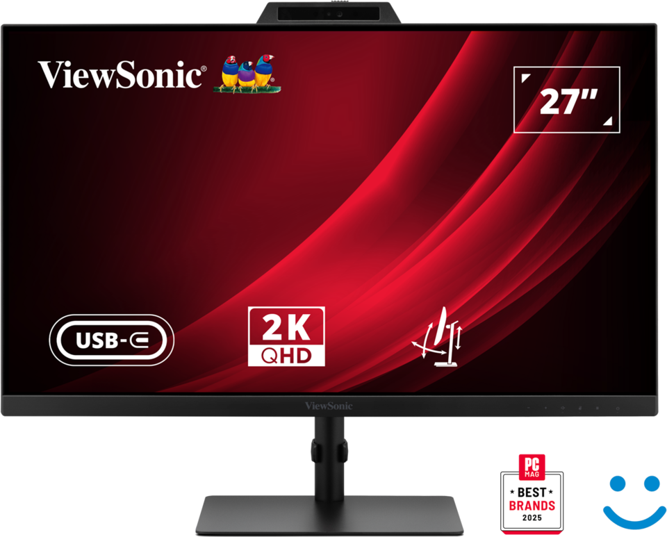 Viewsonic VG2741V-2K 27" IPS/2560x1440@120Hz/4ms/250cd/HDMI/DP/USB/USB-C/Webcam/Repro/Pivot/HAS/VESA