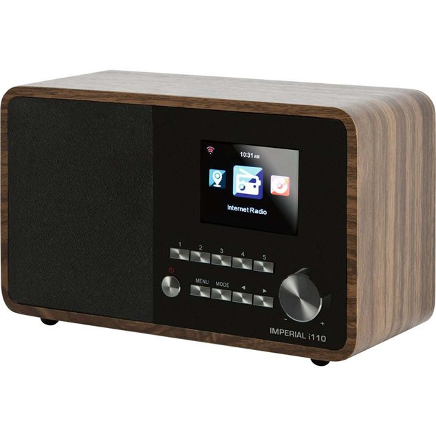 Nedis 22-320-00 - Imperial i110 (V2) Wi-Fi internetové rádio s funkcí přehrávače médií a Bluetooth® - vzhled dřeva