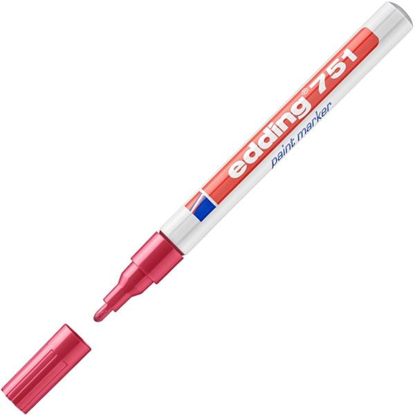 Lakový popisovač Edding 751, červený