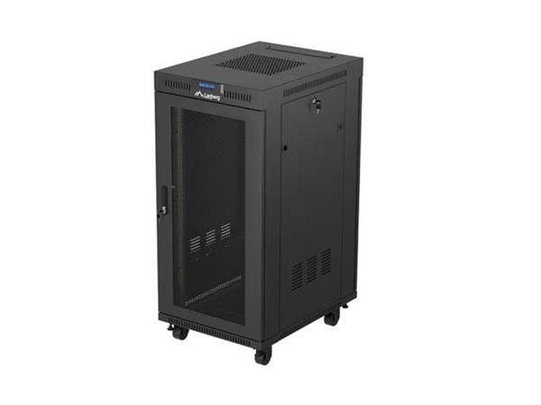 LANBERG INSTALAČNÍ RACK 19" 24U 600X800 ČERNÁ S PERFOROVANÝMI DVEŘMI (FLAT PACK) V2