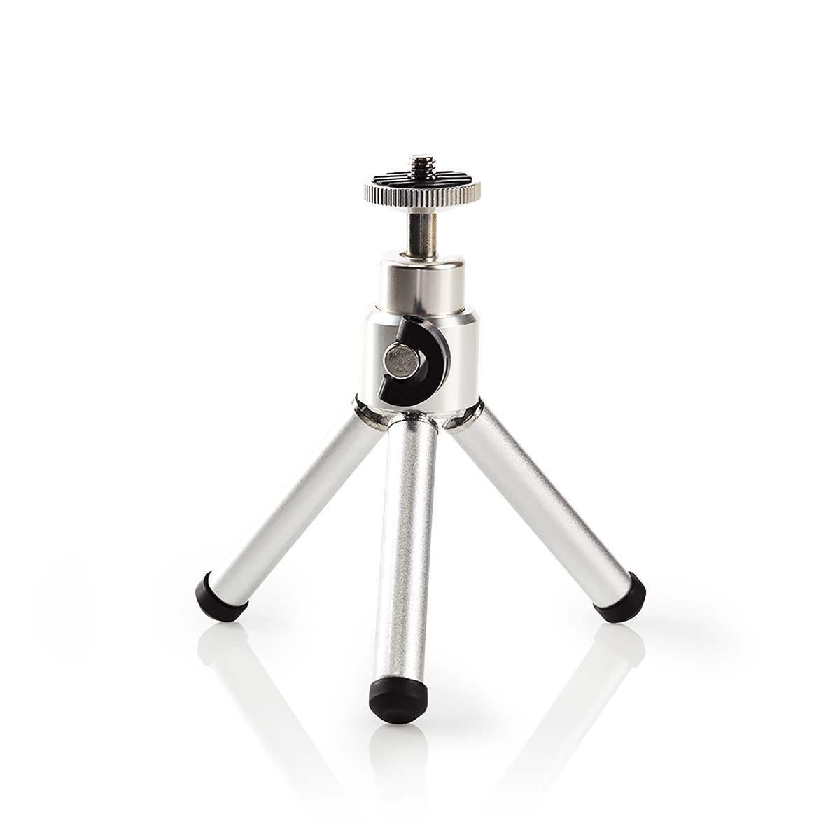 Nedis TPOD1000GY - Stativ | max. 0.8 kg | 11 - 14.5cm | 1 Segment | Kuličková hlava | taška | ABS / Ocel | Stříbrná