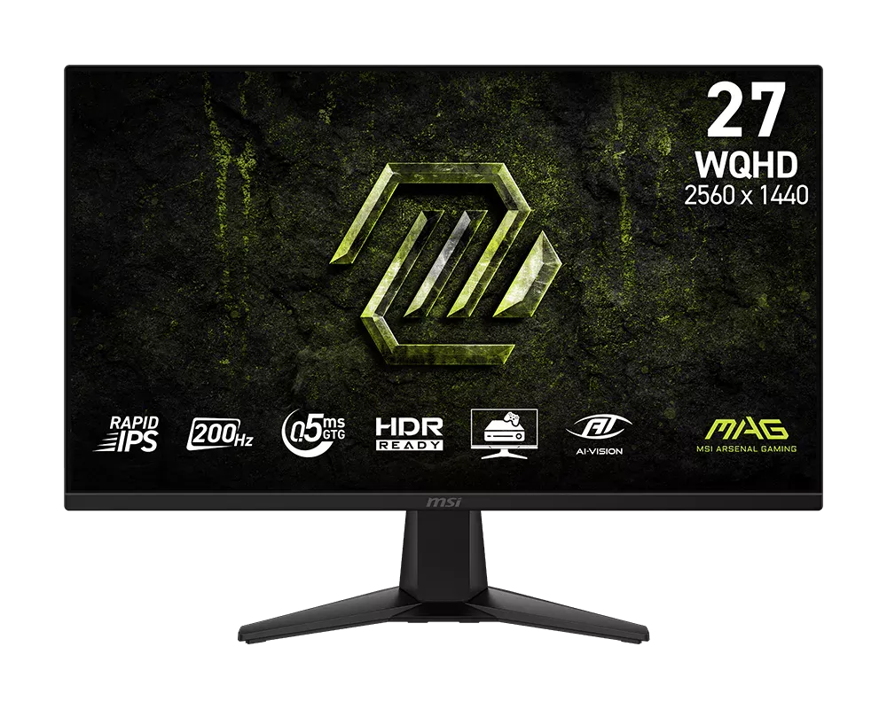 MSI Gaming monitor MAG 275QF E20 27" Rapid IPS/2560x1440 WQHD/200Hz/0,5ms/2xHDMI/DP/černá