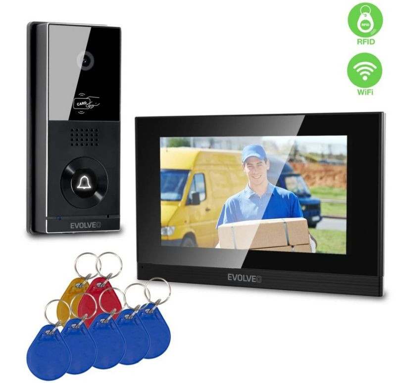 EVOLVEO DoorPhone AHD7 Plus – domovní videotelefon s čipovým odemykáním a mobilní aplikací