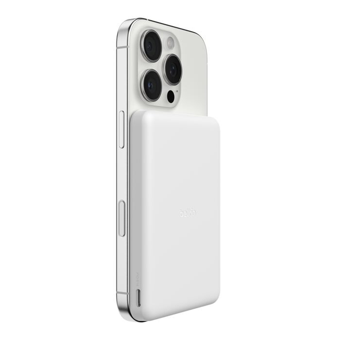 Belkin BOOST CHARGE™ Qi2 Magnetická Bezdrátová PowerBanka, 5000mAh, slim, bílá