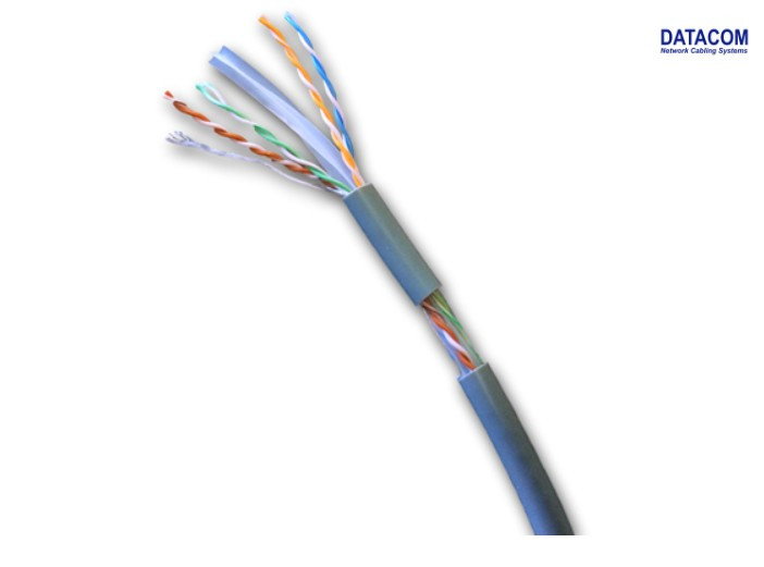 DATACOM UTP lanko CAT6 PVC 50m šedý - metráž