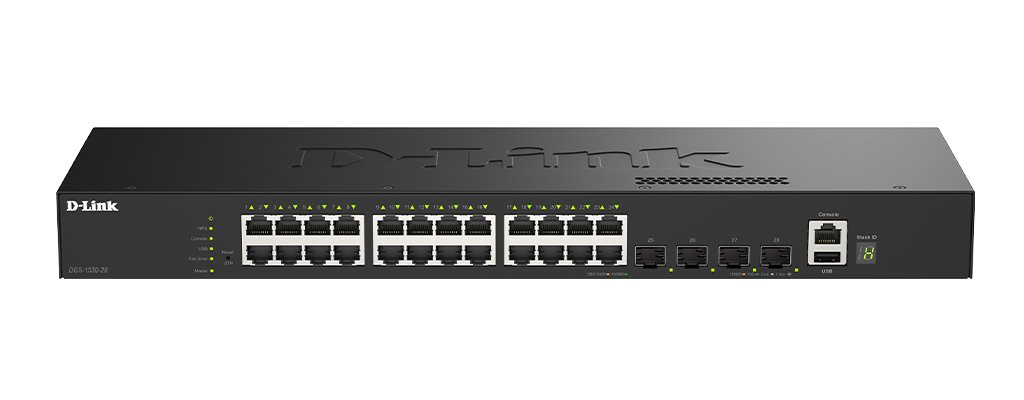 D-Link DGS-1530-28SC/E, 24-Port Gigabit Stackable Smart Managed Switch