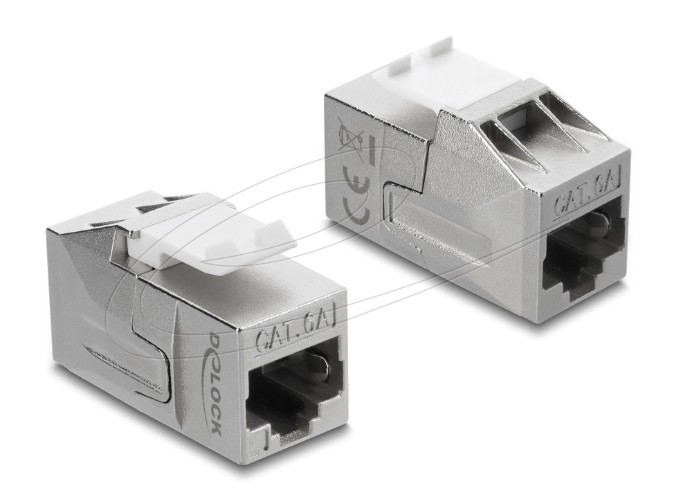 Delock Modul Keystone, spojka ze zásuvky RJ45 na zásuvku RJ45, Cat.6A stíněná