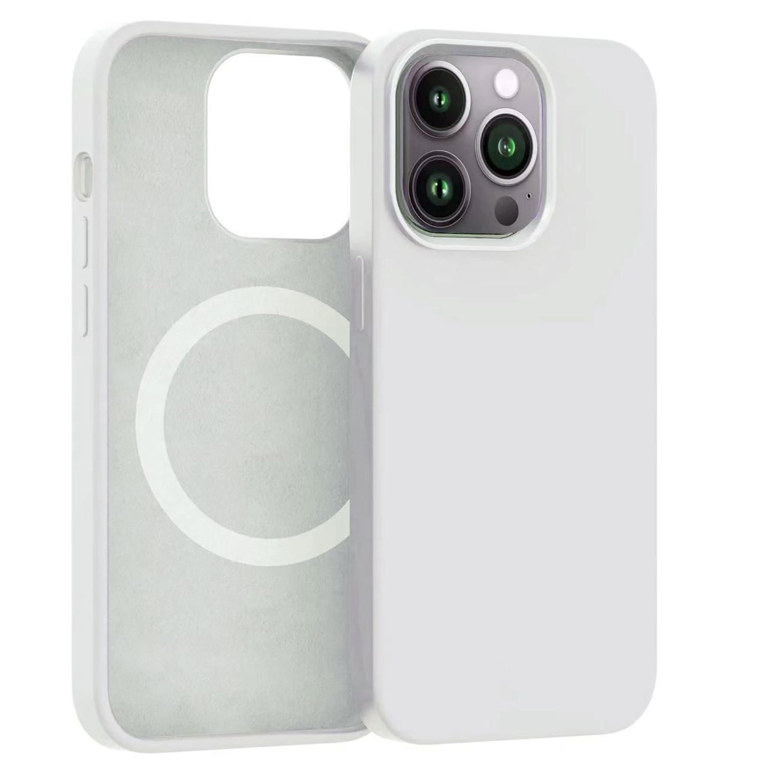 ER POWER Silikonový kryt CARNEVAL SNAP pro iPhone 14 Pro Max s MagSafe - bílá