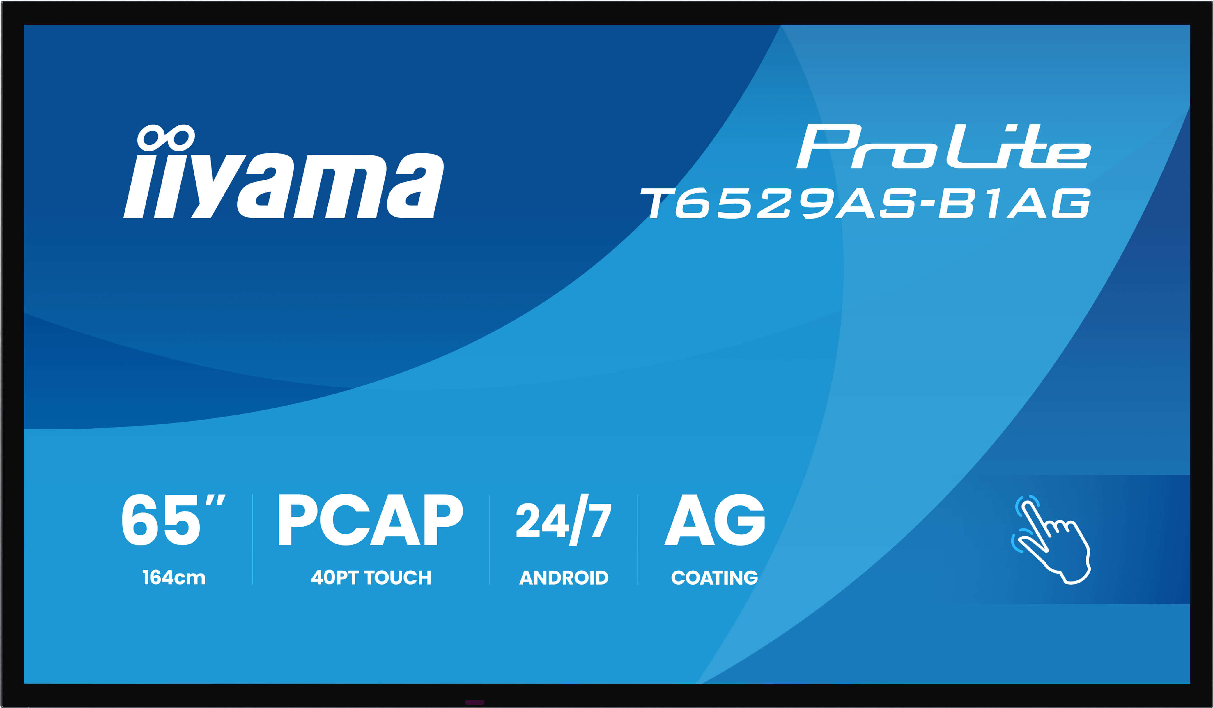 65" iiyama T6529AS-B1AG: IPS, 4K UHD,Android,24/7