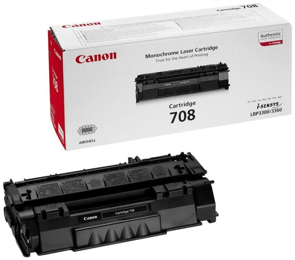 Canon originální toner CRG-708/ LBP-3300/ 2 500 stran/ Černý