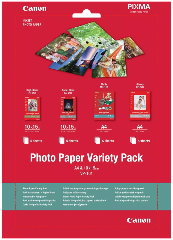 Canon fotopapír  VP-101 A4 & 10x15  Variety Pack