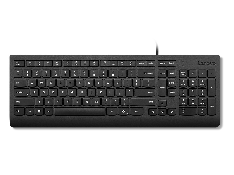 Lenovo Essential Wired Keyboard/Drátové USB-A/RU/Černá