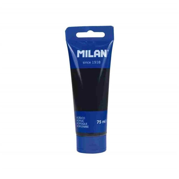 Akrylová barva Milan, 75 ml, černá
