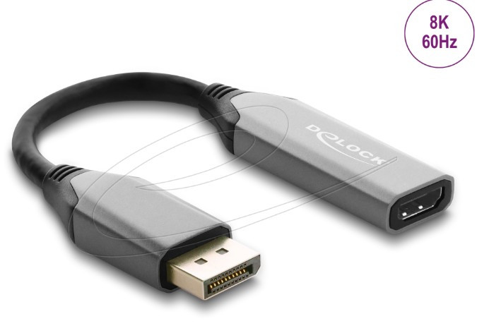 Delock Adaptér z Active DisplayPort 1.4 na HDMI, 8K, s funkcí HDR