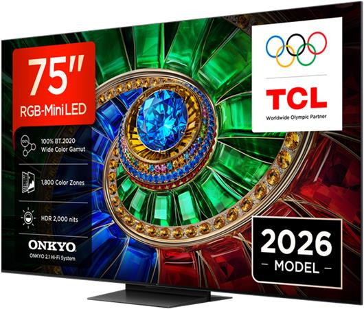 TCL 75RM7L SMART TV 75" QLED/4K UHD/Mini LED/144Hz/4xHDMI/1xUSB/LAN/GoogleTV POŠKOZENÁ KRABICE