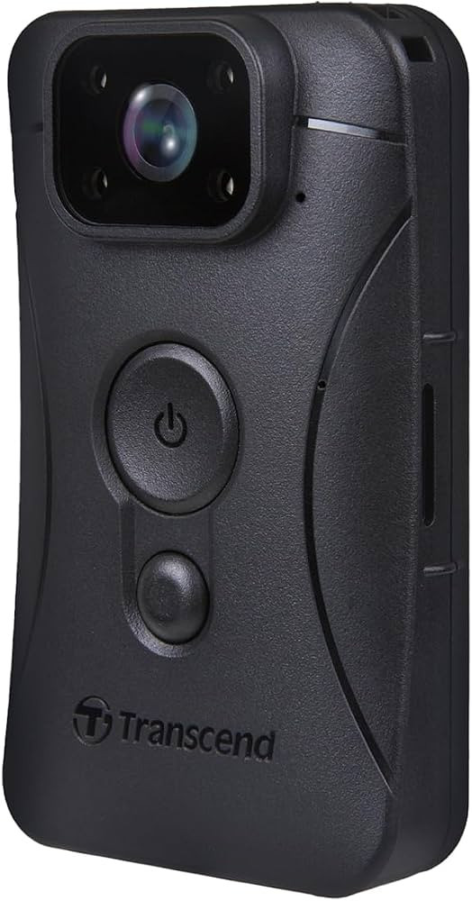 Transcend DrivePro Body 10D osobní kamera, Full HD 1080p, infra LED, 64GB karta, microSD slot, USB C, IPX4, černá