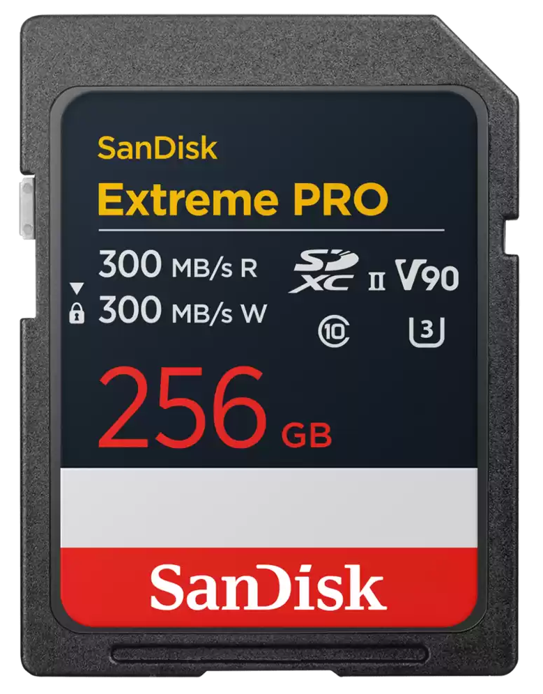 SanDisk Extreme PRO, 256GB SD UHS-II (V90)