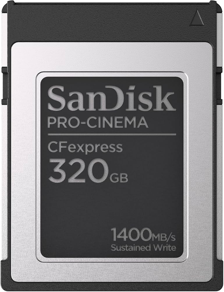 SanDisk PRO-CINEMA CFexpress Type B Card? 320GB up to 1700MB/s Read, up to 1500MB/s Write