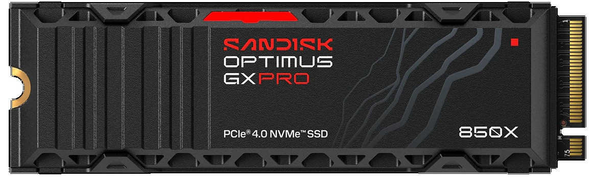 SANDISK OPTIMUS GX PRO 850X NVMe 2TB PCIe, Gen4, (R:7300, W:6600MB/s) s chladičem