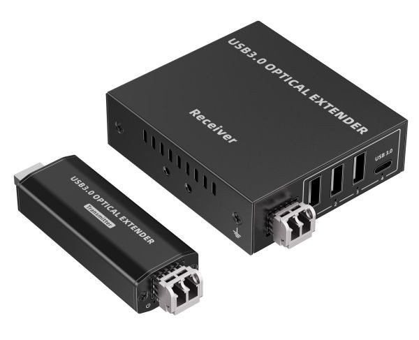 PremiumCord USB 3.2 5Gbps Super-speed 4-portový 150m Multi-mode optický extender