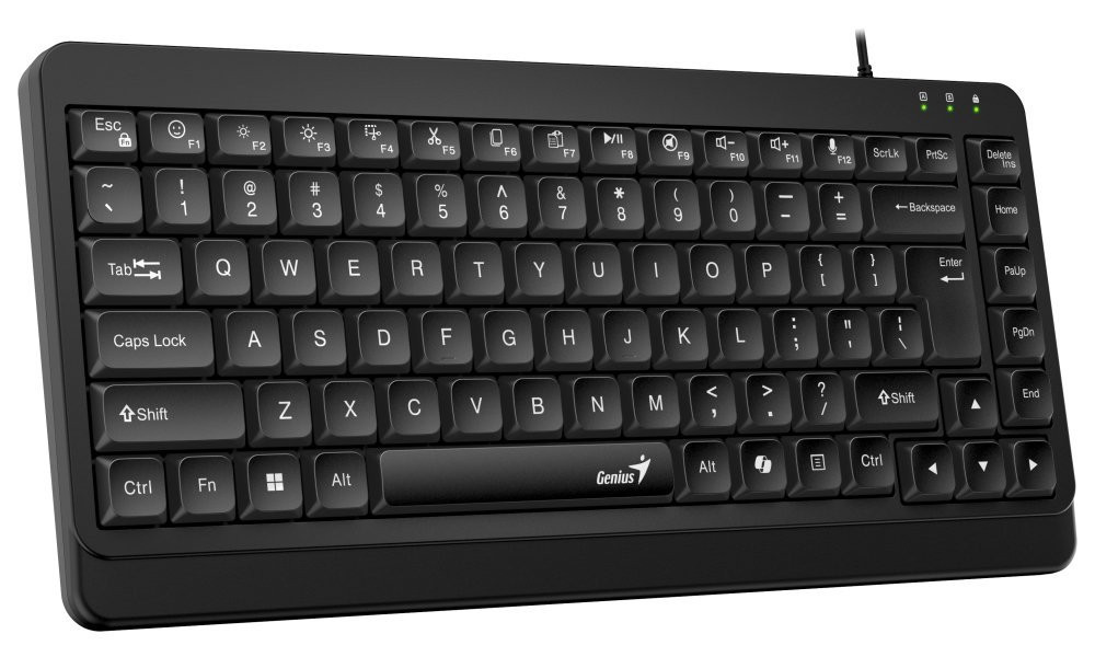 Genius LuxeMate 109, Klávesnice, drátová, CZ+SK layout, retro klávesy, Copilot AI, bez numerické části, USB, černá