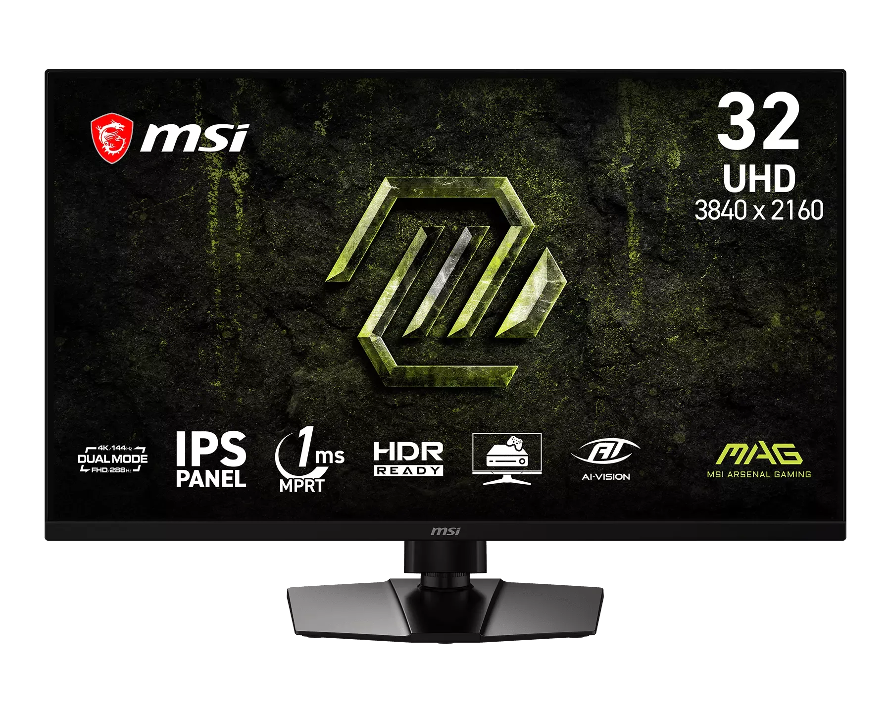 MSI MAG 321UPD E1 Gaming monitor 31,5" IPS/3840x2160(UHD)/144Hz (288Hz - FHD)/1ms/2xHDMI/DP/výšk.nast./Pivot