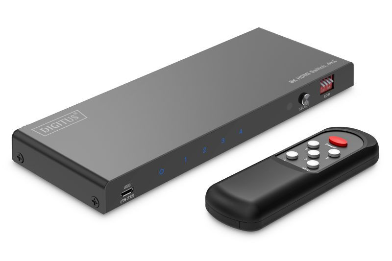 DIGITUS 8K HDMI Switch, 4x1, 8K/60Hz (4:4:4)