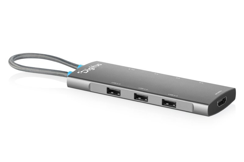 Digitus USB-C dokovací stanice, 8 portů