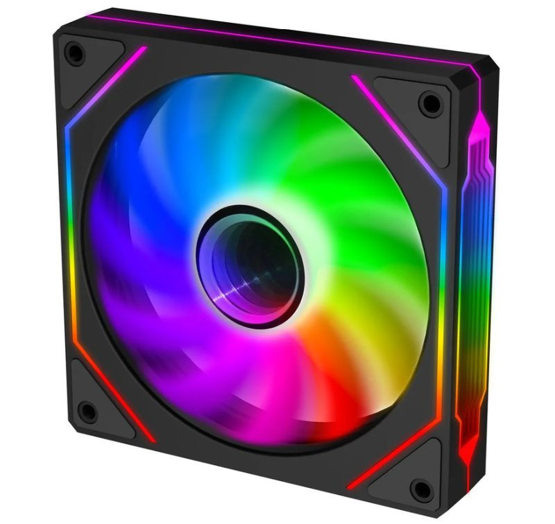 EVOLVEO 120UX, ventilátor, 120mm, 4pin PWM, ARGB, černý