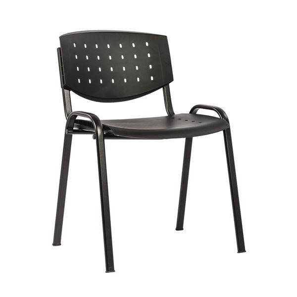 Konferenční židle plastová Taurus, černá