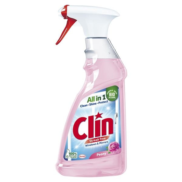 Prostředek na mytí oken Clin pivoňka – 500 ml