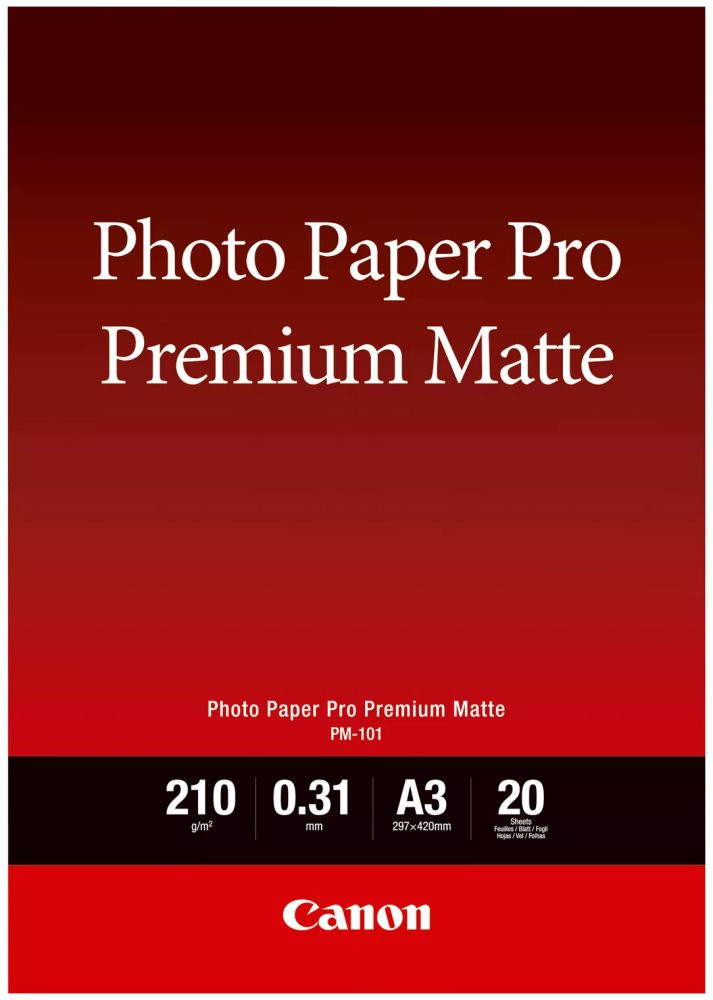 Canon fotopapír  PM-101   Premium Matte A3 20 listů