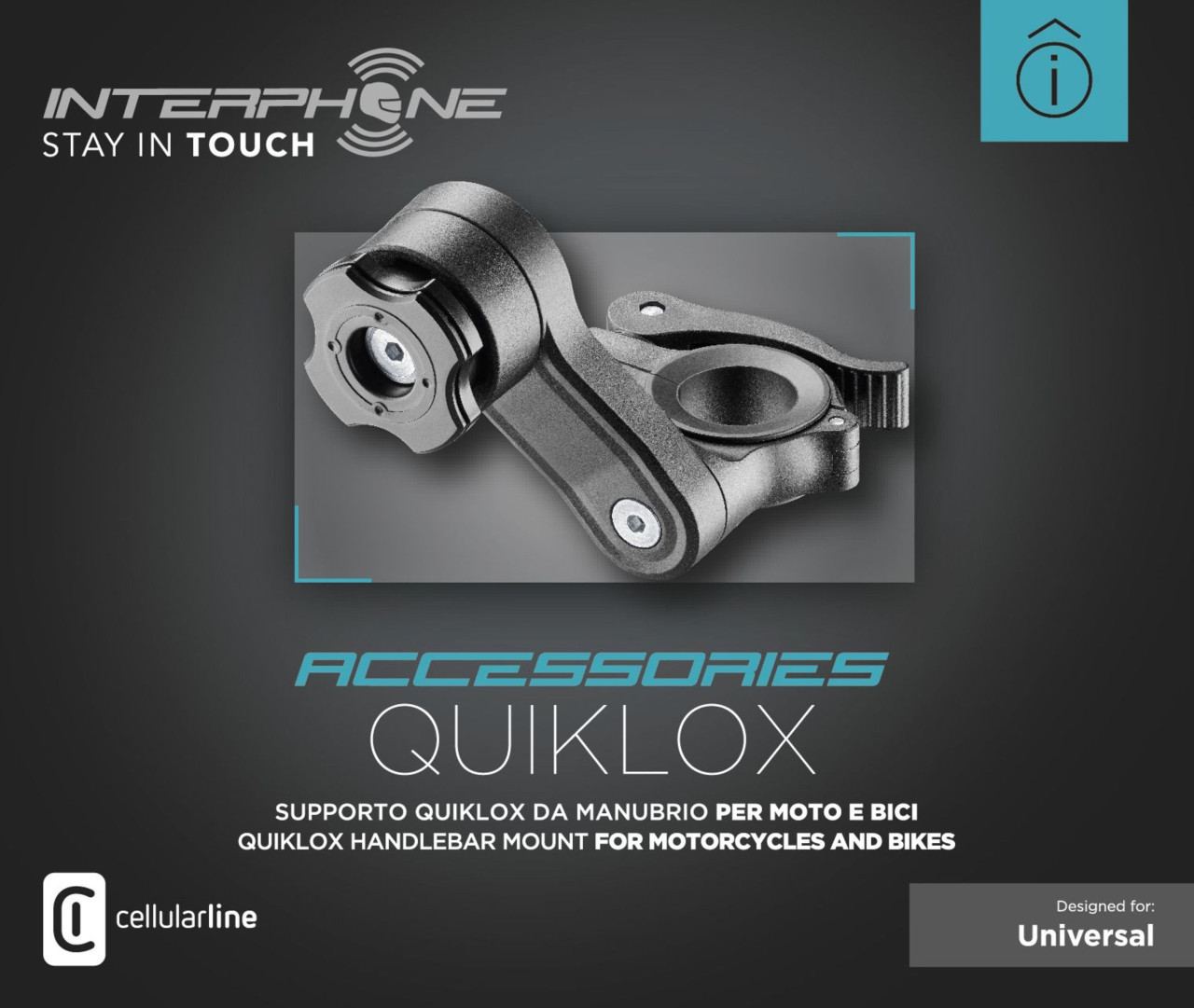Interphone Quiklox - Držák rychloupínací